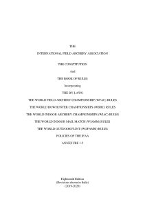 IFAA Book of Rules 2019