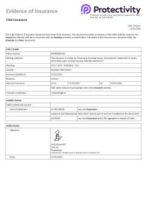 Public Liability Insurance