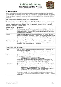 Red Kite Field Archers Risk Assessment